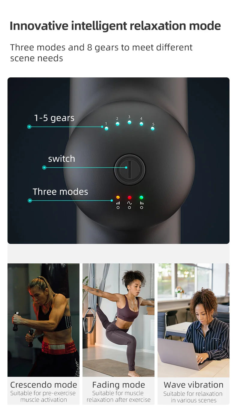 Booster-Pistolet de massage électrique pour le cou, 7.4V, Smart Hit, Fascia Gun, Body, Relaxation, Fitness, Muscle Ohio ag