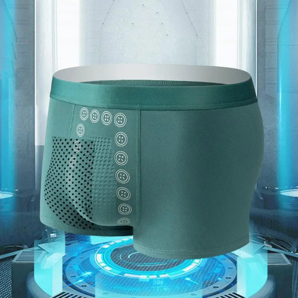 Culotte U Convex pour Homme, Sous-Vêtement Extensible, Particules de Énergie, Respirant, avec Trous