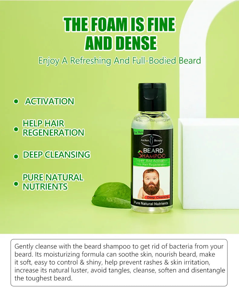 Kit de soins de barbe pour hommes, ensemble de 3 pièces, crème pour barbe, ensemble combiné de lavage à l'huile, ensemble de soins du visage