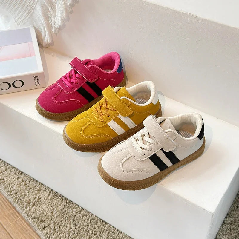 Baskets en cuir PU pour enfants, chaussures de Tennis imperméables et tendance, chaussures de Sport antidérapantes pour enfants