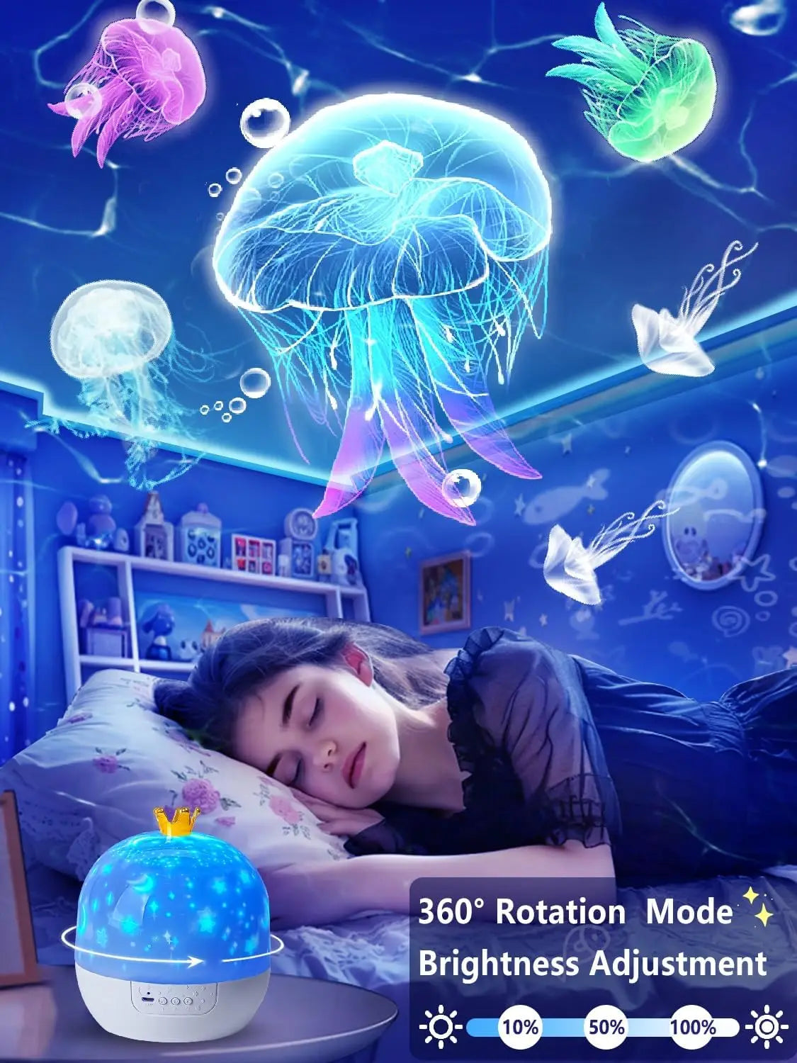 21 en 1 enfants veilleuse nébuleuse étoile projecteur Rotation 3 couleurs de lumière galaxie projecteur brancher lampe de nuit cadeaux pour femmes enfant