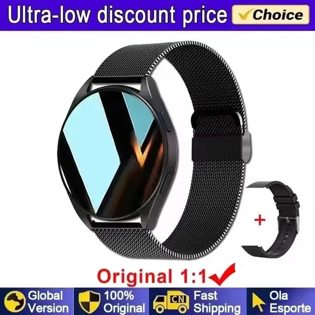 Smartwatch femmes montre 6 surveillance de la santé montre étanche Assistant vocal Bluetooth appel montre intelligente 2025 nouveau