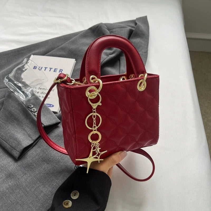 Small Premium Western Style Bag, New Shoulder Bag, Fashionable Embroidery Thread, Versatile Concubine Handbag 
