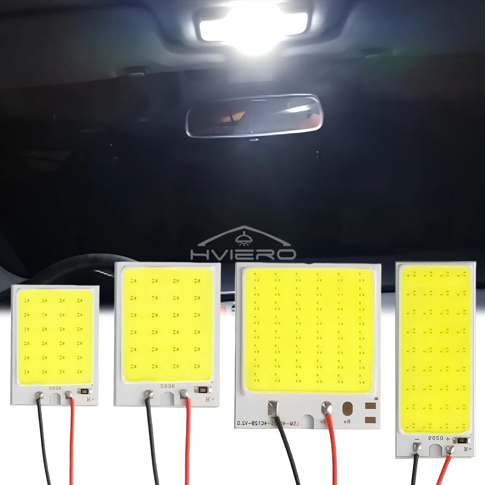 4x Cob 18SMD 24SMD 36SMD 48SMD blanc T10 W5w voiture Led dégagement panneau d'immatriculation lampe Auto intérieur lecture ampoule coffre feston lumière