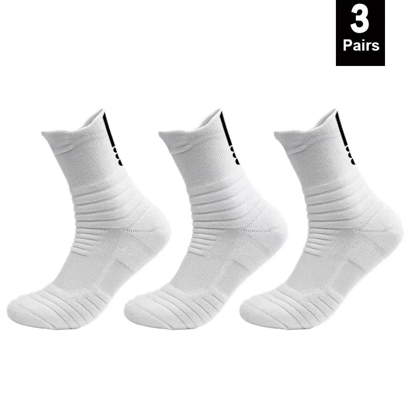 1/3 pairs of men's non-slip football socks, cotton socks, short and long tube, breathable and deodorizing sports socks, sizes 39-45