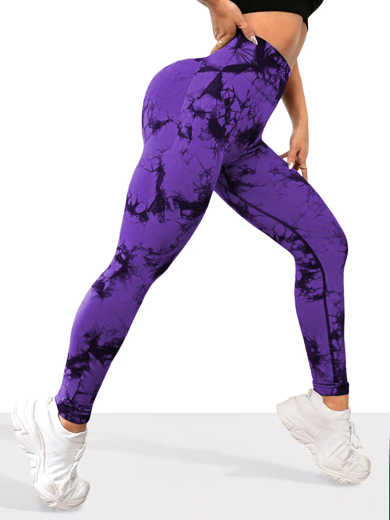 Pantalon de Yoga sans couture pour femmes, teinture par nouage, taille haute, doux et confortable, vêtements de sport, Leggings d'entraînement, collants