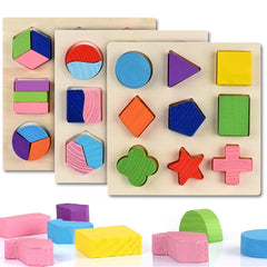 Puzzle 3D géométrique en bois pour enfants, jouets Montessori, tri des mathématiques, apprentissage alth