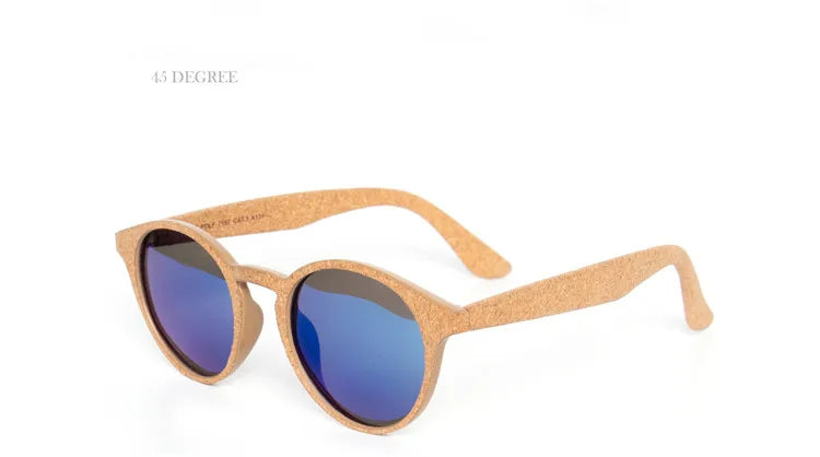 Kenbo haute qualité ronde bois bambou Grain lunettes de soleil polarisées avec étui mode femmes homme nuances lunettes de soleil en bois