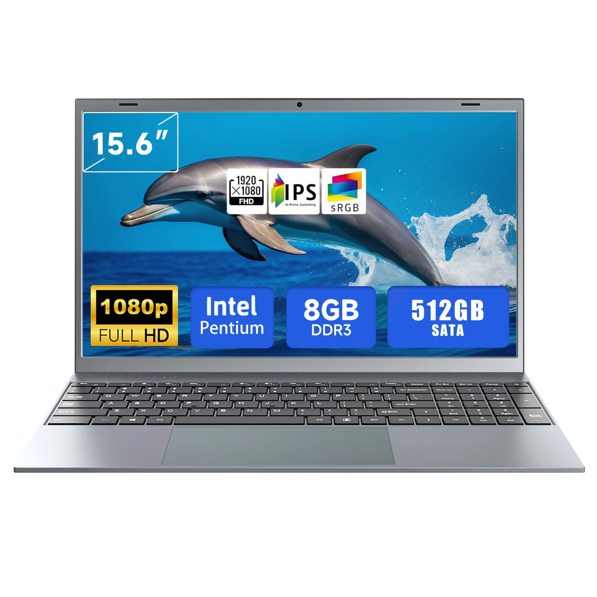 15,6 pouces ordinateur portable J3710 8GB RAM 256GB SSD Windows 11 pour les étudiants et les affaires