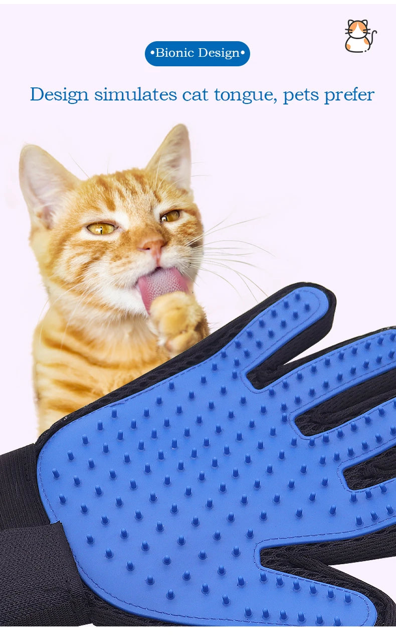 Gant de toilettage pour animaux de compagnie, gant de toilettage pour poils de chat, brosse de démêlage, peigne pour chien, bain, épilateur, brosse de Massage propre pour animaux