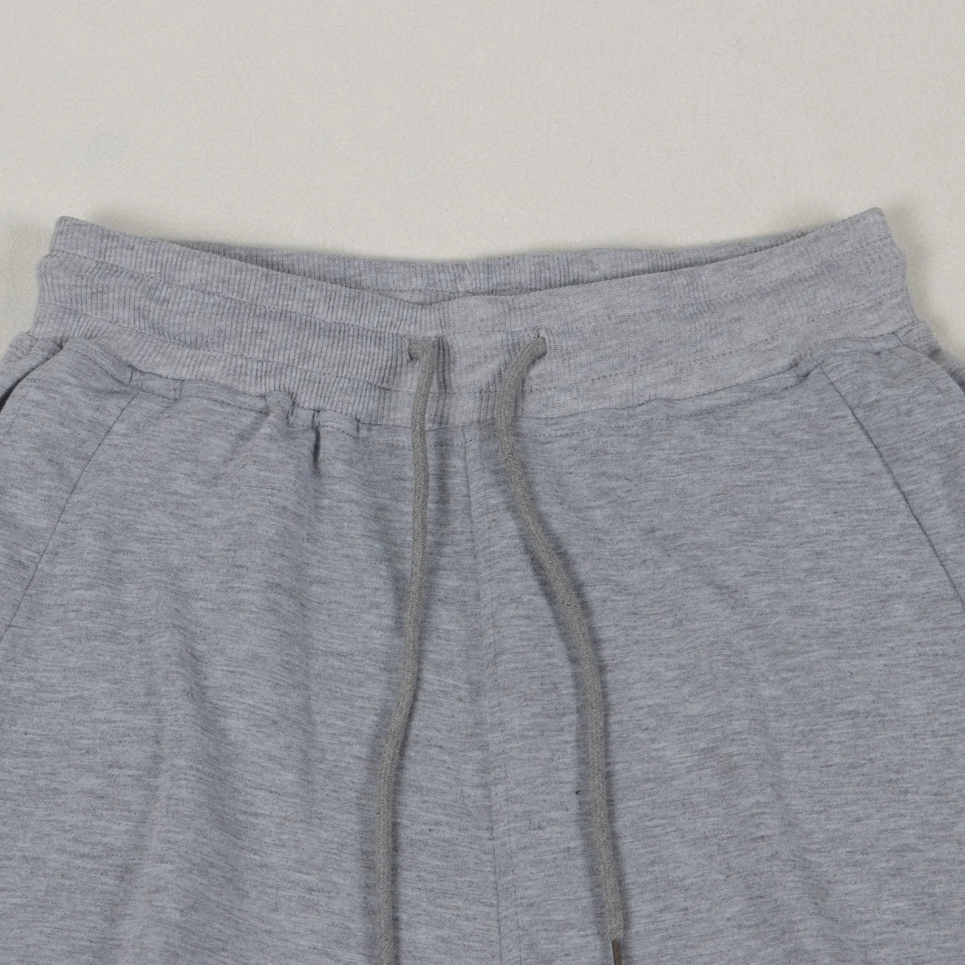 HLJ-Ensemble Deux Pièces Gris Décontracté pour Femme, Haut Court à Manches sulf, Pantalon à Jambes Larges, Survêtement Féminin