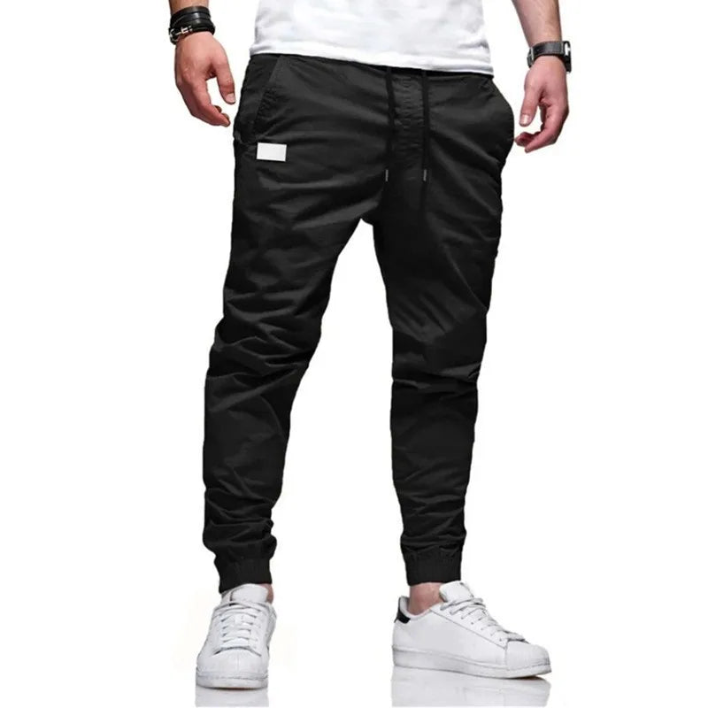 2025 New Men's Casual Sports Pants, Sweatpants, Male Cargo Tracksuit, Harem Pencil Pants, Multi-Pocket Tracksuit