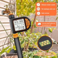 MUCIAKIE 20M minuterie de jardin intelligente ensemble d'irrigation IPX5 étanche LCD contrôleur d'arrosage automatique ensemble avec capteur de pluie pour les fermes