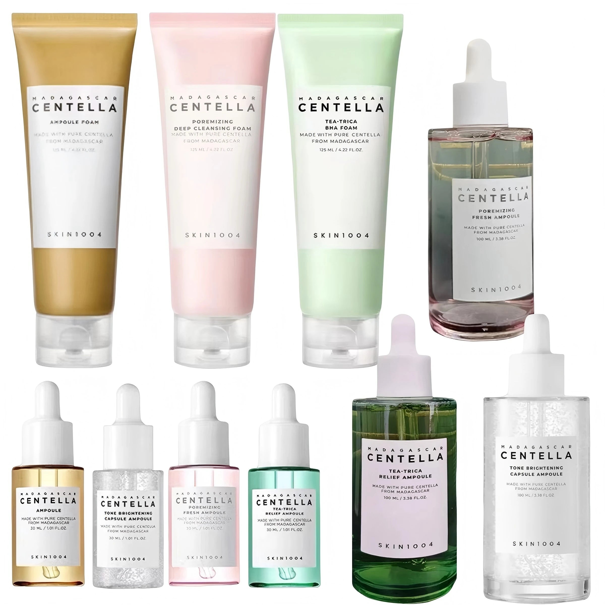 Nettoyant pour le visage Skin1004 Centella Asiatica, Essence de sel de l'himalaya, mousse nettoyante en profondeur pour une purification douce et rafraîchissante