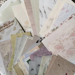 Retro letter set, creative supplies, paper, flower collage, decorative sticky notes, 60 pieces/pack