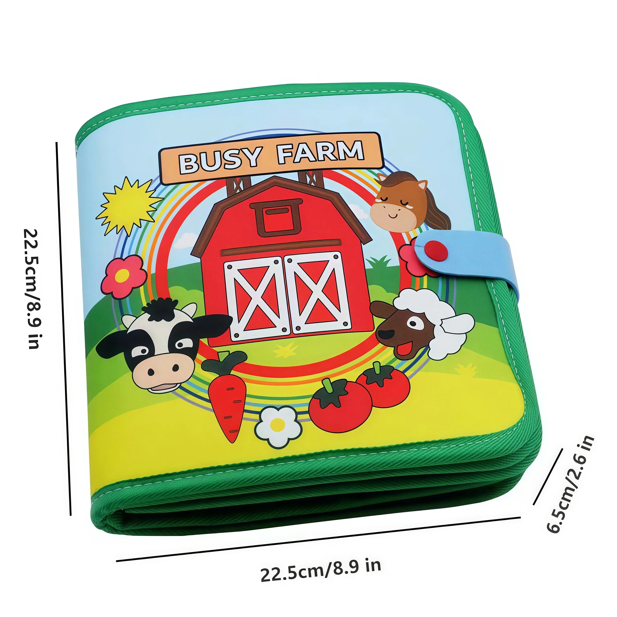 Livre silencieux Montessori – Jouet d'activité pour animaux de ferme avec conte pour les tout-petits, apprentissage précoce des motricité fine