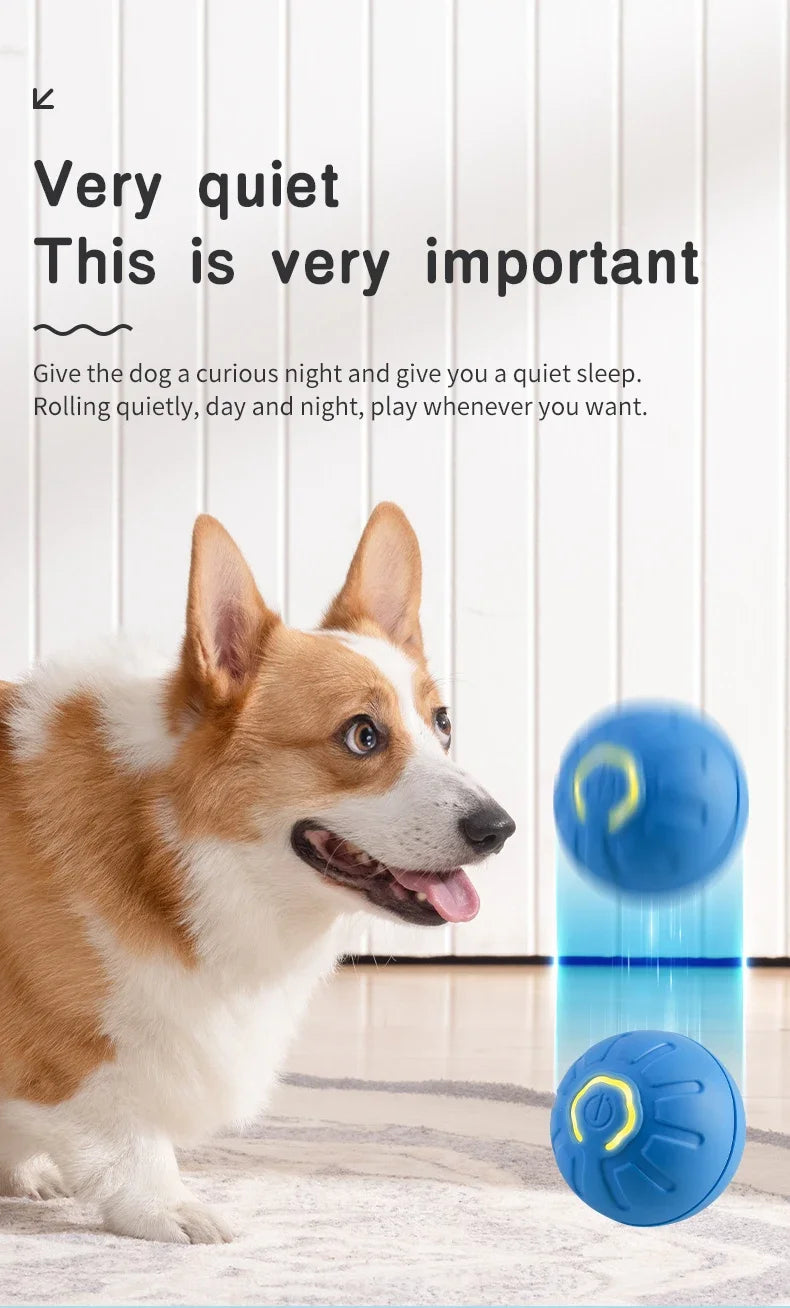 Jouet coule électronique intelligent pour animaux de compagnie, boule mobile, USB, mouvement automatique, rebondissant pour chiot, cadeau d'anniversaire, produit pour chat
