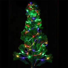 Solar string lights, outdoor tube rope lights, waterproof tube lights for outdoor home, garden, parties, and decorations. LED outdoor lights.