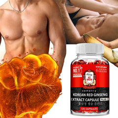 Supplément coréen au ginseng rouge – Soutient la santé globale, augmente la production énergétique, soulage le stress – 120 pièces