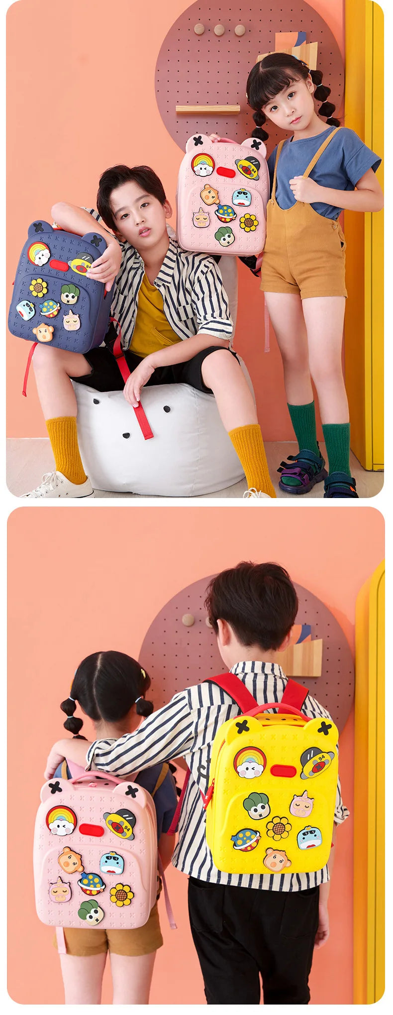 Sac à dos d'école étanche pour fille et garçon, à motif de dessin animé, à la mode, pour la maternelle, Kawaii, cadeau