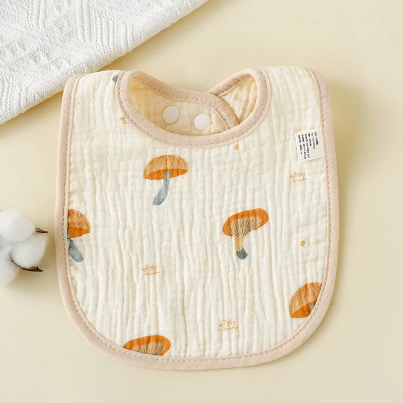 Bavoirs en gaze en forme de U pour bébé, 6 couches, serviette de salive en coton, tissus pour nouveau-né, écharpe Bandana pour garçon et fille, bavoir d'alimentation, nouvelle collection