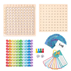 Jouets éducatifs en bois Montessori pour enfants, jouets mathématiques pour bébés, Table de Multiplication 99, outils pédagogiques d'arithmétique, cadeaux pour enfants