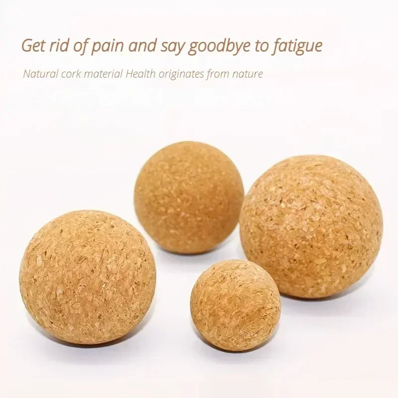 Balle de Yoga en liège, boule de Massage Fascia Ф6cm Ф7cm Ф8cm, relaxation des Muscles pour la salle de sport, le Fitness, le Pilates, la danse, outils auxiliaires, thérapie de libération