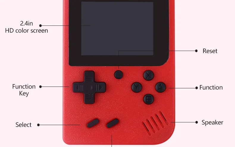 Console de jeu vidéo rétro avec écran Lcd de 2.4 pouces, 400 pouces, Portable, cadeau de noël