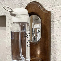 Bouteille d'Eau en Plastique avec Paille, Simple, Grande Capacité, Portable, Degré de Chute, Tasse Portable, Dessin Animé, Ventouse de Glace