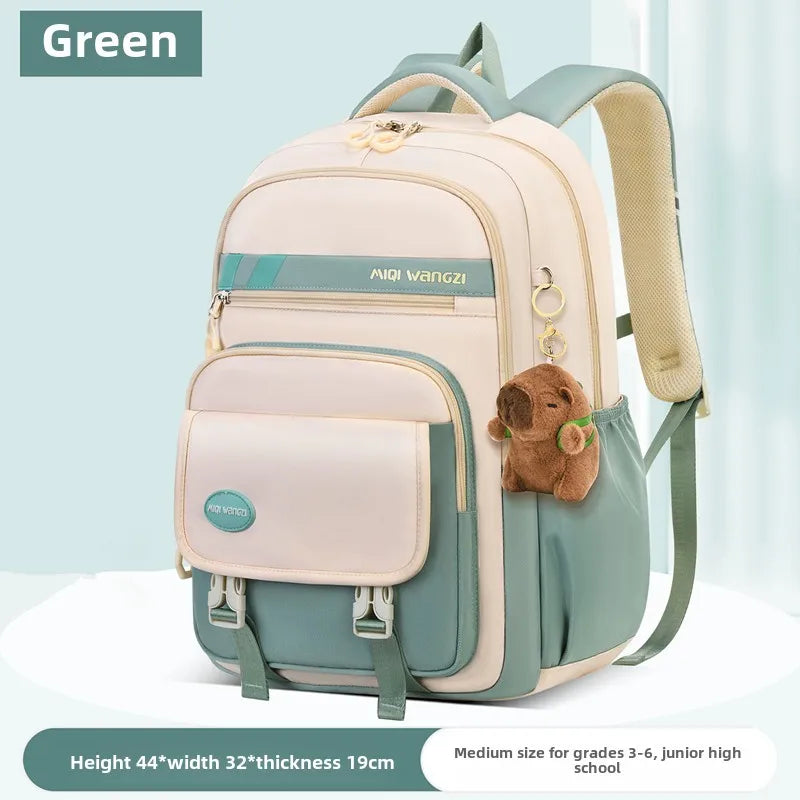 Sac à dos d'école pour enfants avec pendentif de dessin animé pour enfants adolescent Kawaii cartable filles enfants orthopédie sacs à dos imperméables sac
