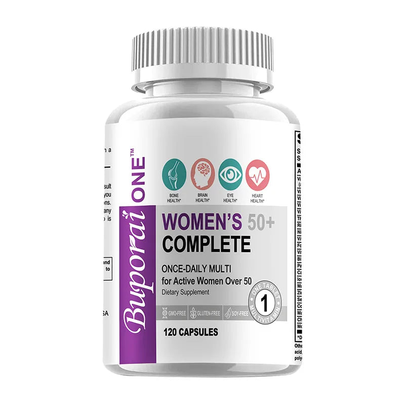 Les 50 + femmes invitent à la distorsion multivitative-Soutient la santé du cerveau, du cœur, du système digestif et immunitaire et Stimule le métabolisme