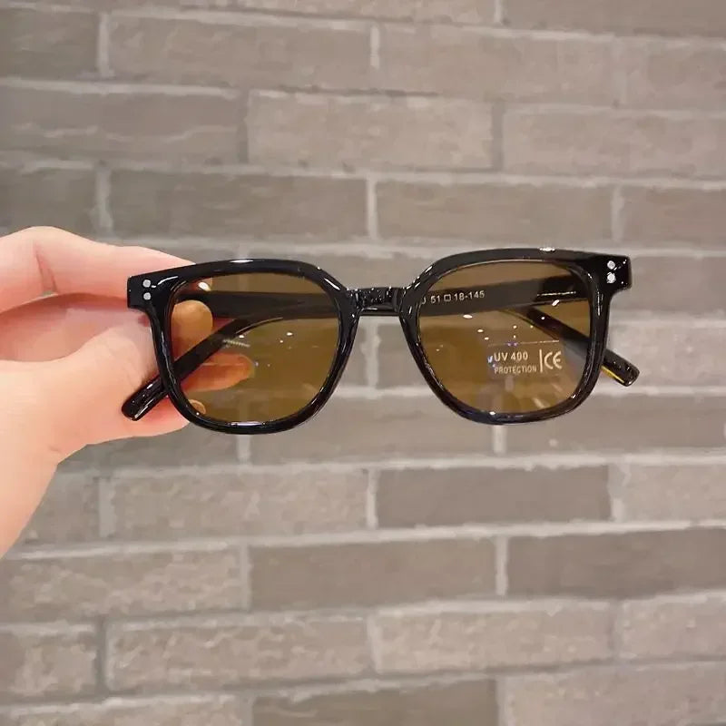 Lunettes de soleil pour enfants Vintage carré UV400 lunettes de soleil en plein air mignon fille garçon mode lunettes Protection classique enfants lunettes de soleil