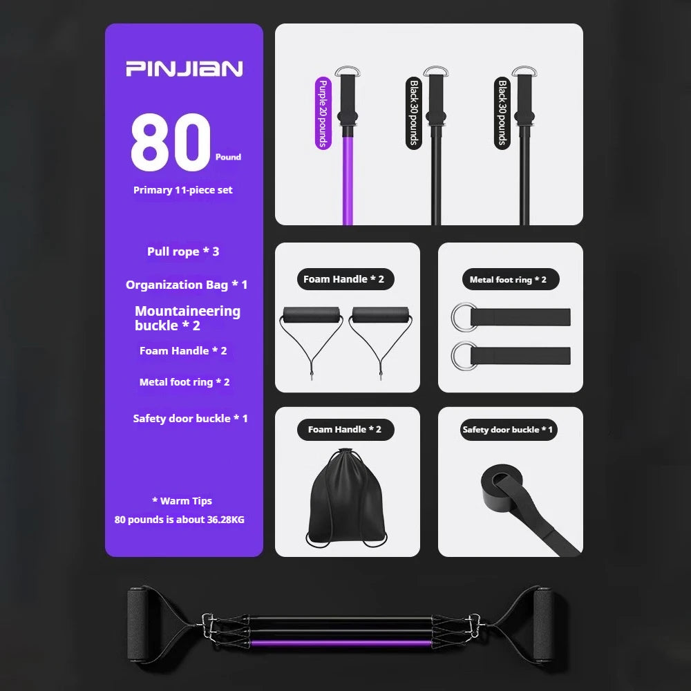 Ensemble de bandes de résistance de musculation, tendeur multifonction, ceinture d'entraînement musculaire, bandes élastiques, équipement de Fitness Portable