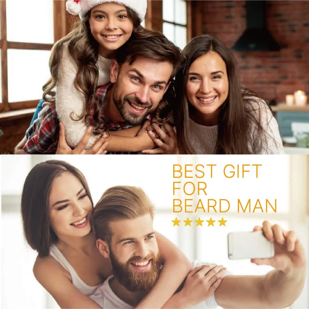 Natural shea butter beard conditioning oil, softens and strengthens the beard, sandalwood scent, 30ml, and gentle roller for men, facial hair massage