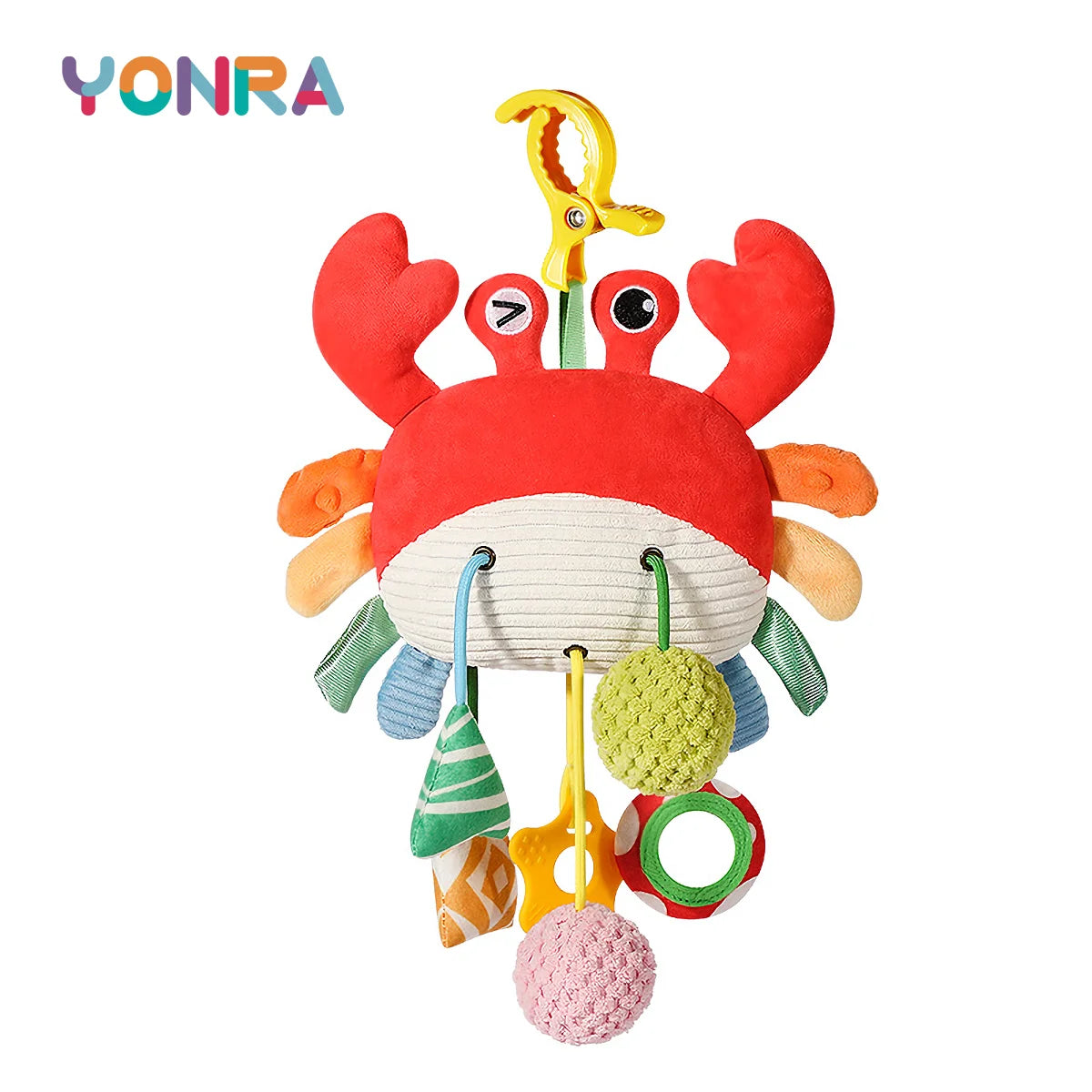 Jouets mentaires oriels de ficelle de nervure en peluche avec hochet, jouets Montessori pour bébés, tout-petits, berceaux, cadeaux d'anniversaire, jouets de voyage
