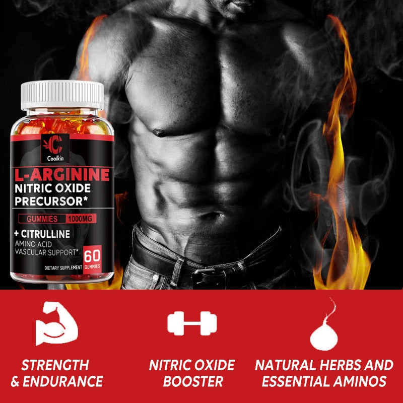 Supplément L-Arginine - Renforce les muscles et soutient le flux sanguin, la circulation, la livraison et le pompage des nutriments