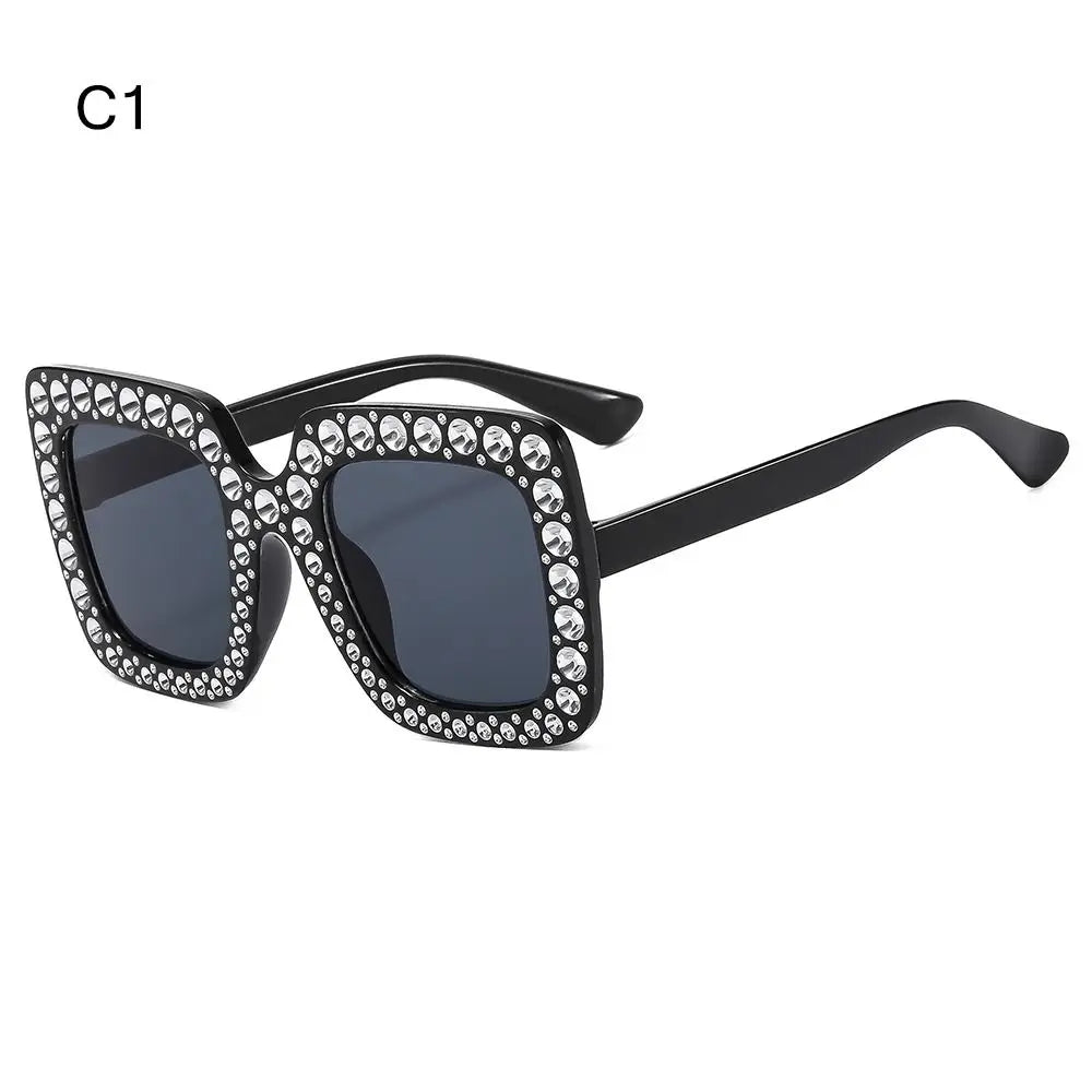 Lunettes de soleil carrées à paillettes pour enfants, à la mode, pour garçons et filles, élégantes en diamant, pour bébés, lunettes de fête, UV400