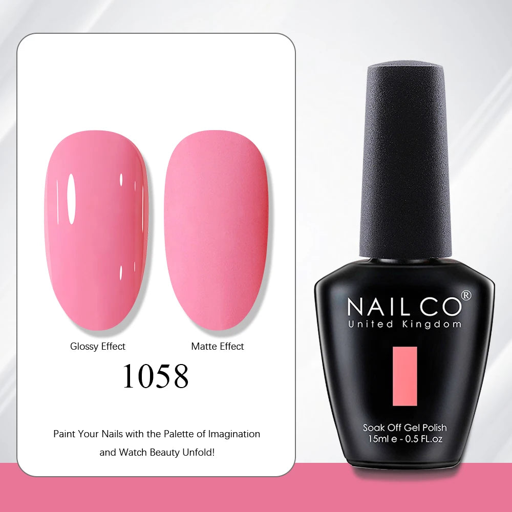 NAILCO 15ml Vernis à ongles Gel Vernis Semi Permanent UV Gel Vernis manucure Vernis Nail Art Nude Gel Poliish