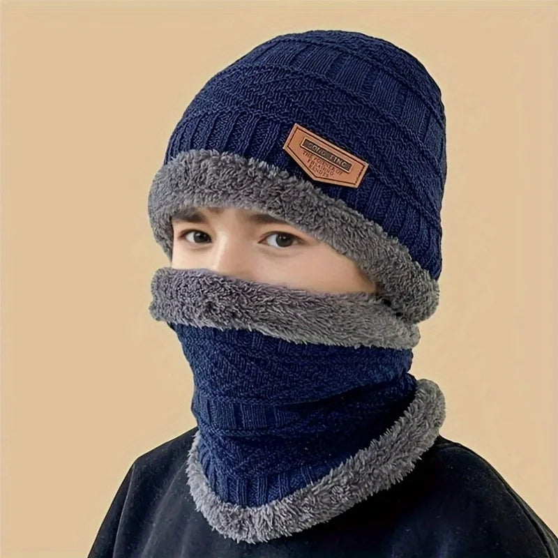 Enfants chaud tricoté chapeau écharpe ensemble enfants automne hiver chapeau doux tricoté Bonnet infantile enfants chapeau pour garçons filles