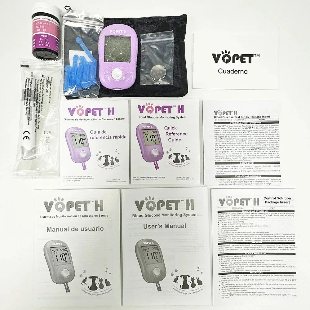 Système de surveillance de la glycémie, compteur de glycémie, pour usage domestique, gestion professionnelle du diabète, accessoires pour animaux de compagnie, clinique