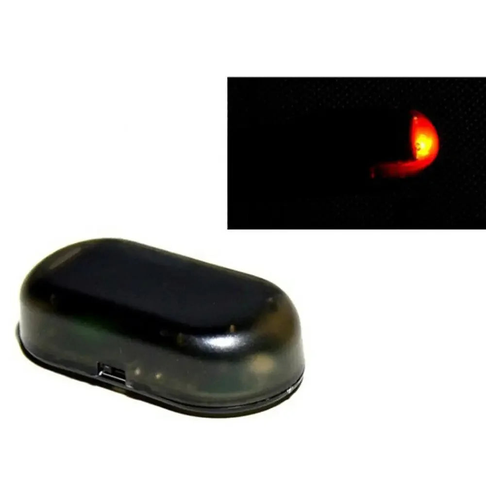 Fausse lumière de sécurité pour voiture, simulation d'alarme factice à énergie solaire, avertissement sans fil, lampe d'avertissement antivol, lumières clignotantes LED