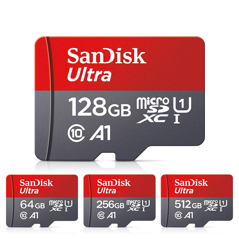 Sandisk carte Micro SD Ultra 32G 64G 256G carte mémoire 1 to C 10 512G Original 128G carte Flash Trans pour Smartphone bureau Nintend