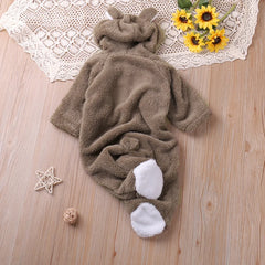 Humor ours automne dessin animé Style hiver à manches longues bébé garçons filles barboteuses enfant en bas âge enfants combishort combinaisons bébé vêtements