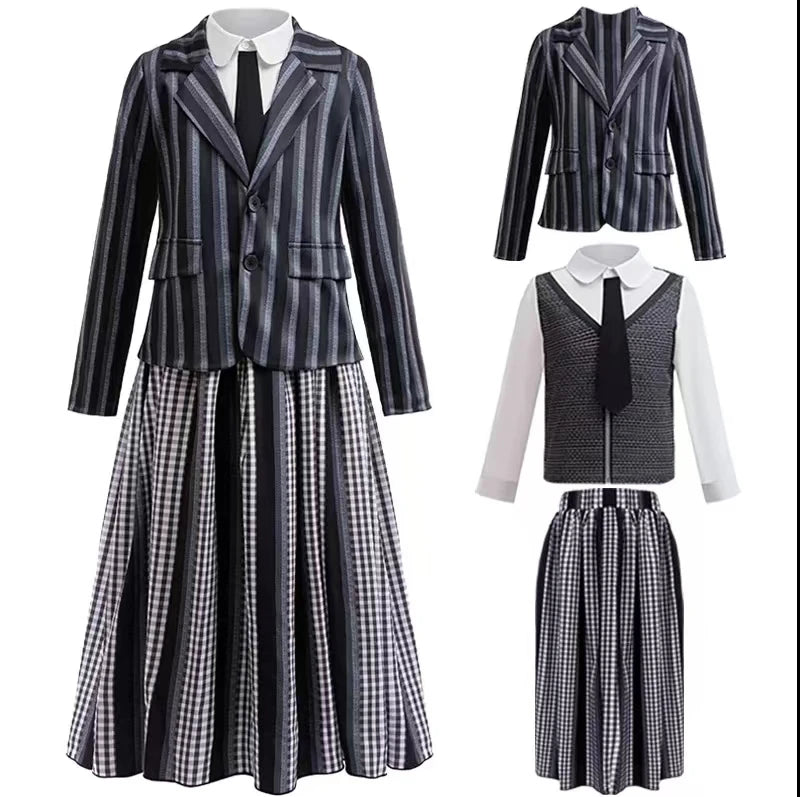 Robe de princesse pour filles, uniforme d'université élégant, costume de cosplay d'halloween pour filles de 4 à 12 ans, robe de bal de remise de diplôme, robes de fête pour filles