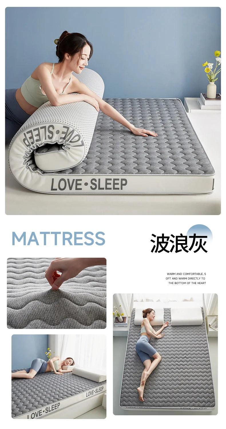 Matelas de lit Tatami pliable en Latex tricoté de qualité supérieure, pour dortoir d'étudiants, chambre à coucher, tapis de protection pour la maison