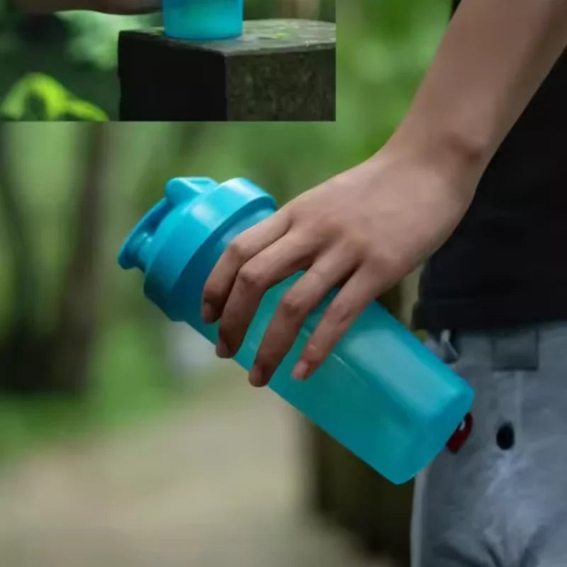 Bouteille Shaker de 600ml, bouteille en plastique Shaker de protéines de 20oz, bouteille de Fitness Portable pour les amateurs de Fitness et les athlètes