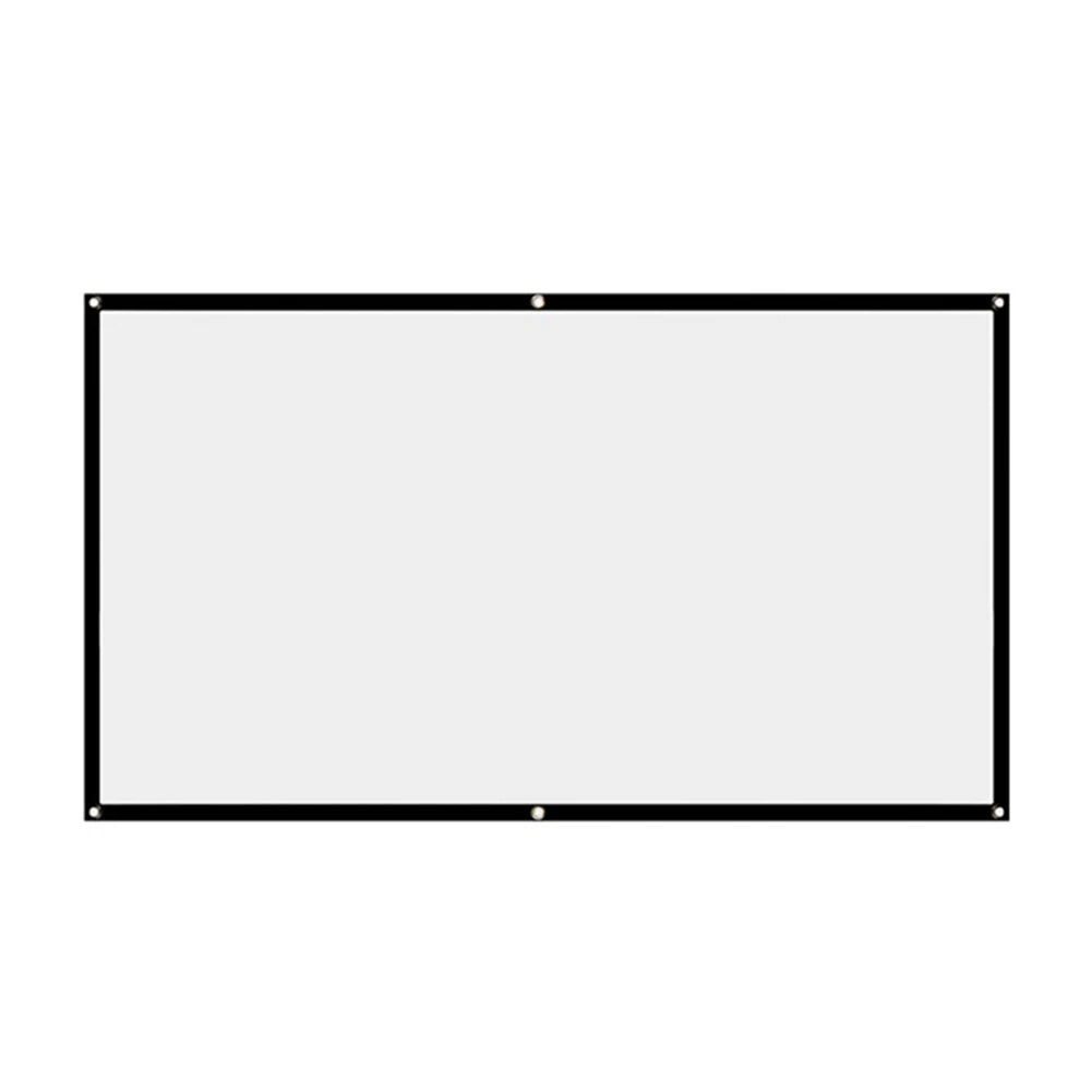 Écran de projection portable simple, grille de rideau, écran HD, cinéma à domicile, bureau, film extérieur, 60 ", 72", 84 ", 100", 120/150"