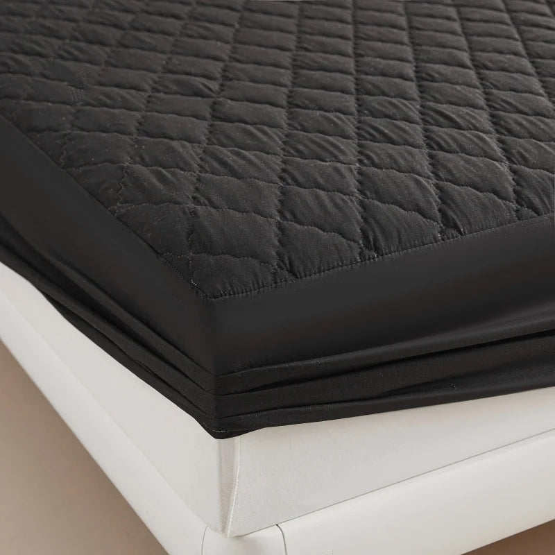 Housse de matelas matelassée épaisse et imperméable, protection de matelas, drap-housse Queen King, couverture de lit (sans taie d'oreiller)
