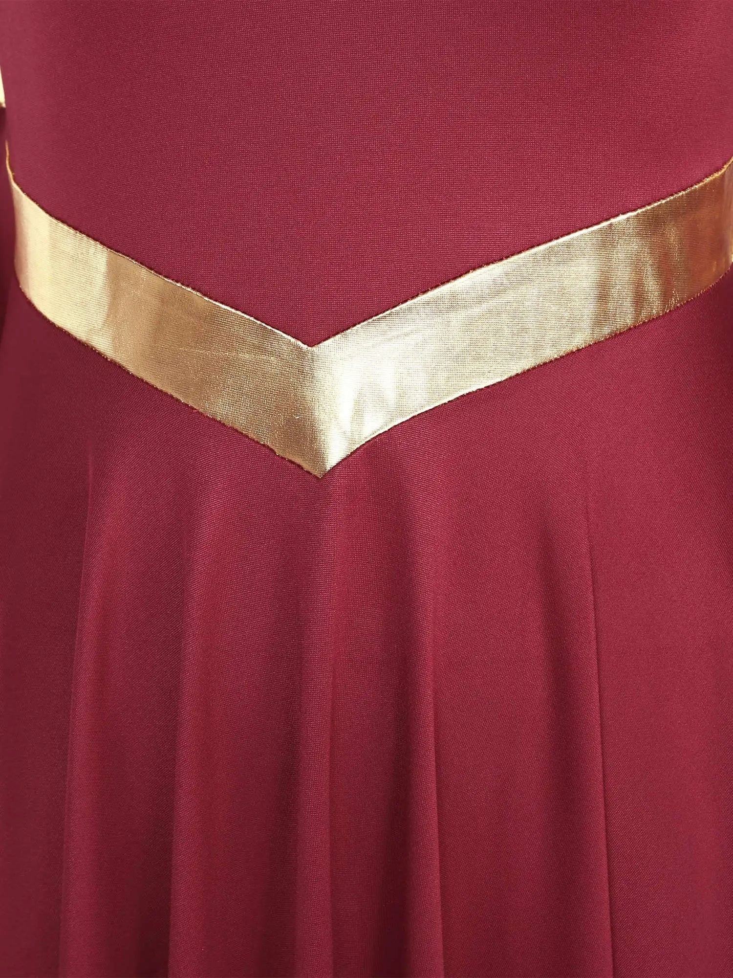 Robe de danse lyrique à manches longues pour femmes, robe à ourlet irrégulier, costume de spectacle liturgique, vêtements de danse modernes, culte de la chorale d'église