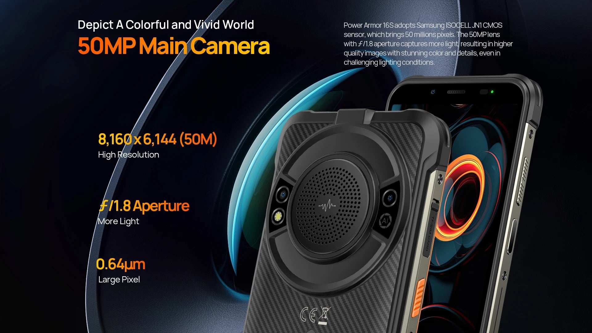 Ulefone-Smartphone Power Armor 16S, téléphone robuste et étanche, NDavid, 16 Go + 128 Go, appareil photo 50MP, 9600mAh, Android 13, Global